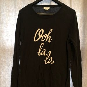 Black graphic sweater